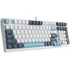Клавиатура A4Tech FS300 механическая белый/синий USB for gamer LED (FS300 PANDA SNOWBOARDING) кабель 1.8м