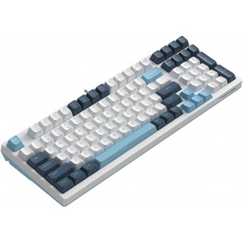Клавиатура A4Tech FS300 механическая белый/синий USB for gamer LED (FS300 PANDA SNOWBOARDING) кабель 1.8м