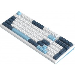 Клавиатура A4Tech FS300 механическая белый/синий USB for gamer LED (FS300 PANDA SNOWBOARDING) кабель 1.8м