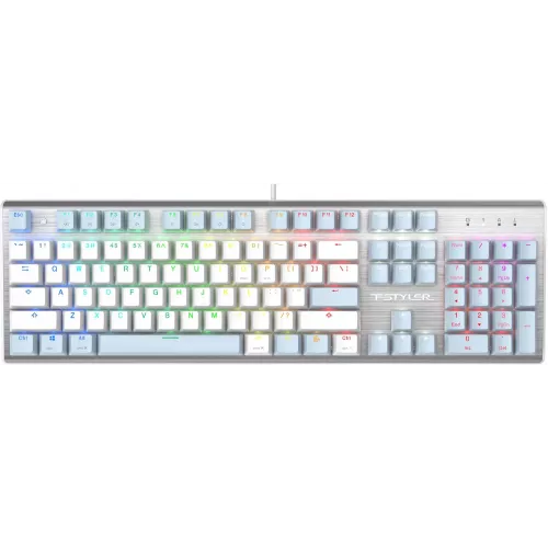 Клавиатура A4Tech FS100 механическая синий USB for gamer LED кабель 1.8м
