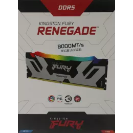 Память DDR5 16GB 8000MHz Kingston KF580C38RSA-16 Fury Renegade RGB RTL Gaming PC5-64000 CL38 DIMM 288-pin 1.45В single rank с радиатором Ret