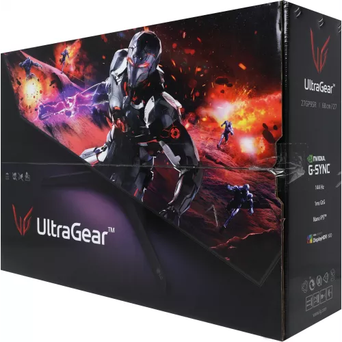 Монитор LG 27" UltraGear 27GP95RP-B черный IPS LED 1ms 16:9 HDMI матовая HAS 400cd 178гр/178гр 3840x2160 144Hz G-Sync FreeSync Premium Pro DP 4K USB 7.4кг