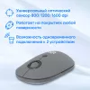 Мышь Оклик 409MW графитовый оптическая 1600dpi silent беспров. BT/Radio USB для ноутбука 4but (2007545)
