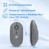 Мышь Оклик 409MW графитовый оптическая 1600dpi silent беспров. BT/Radio USB для ноутбука 4but (2007545)