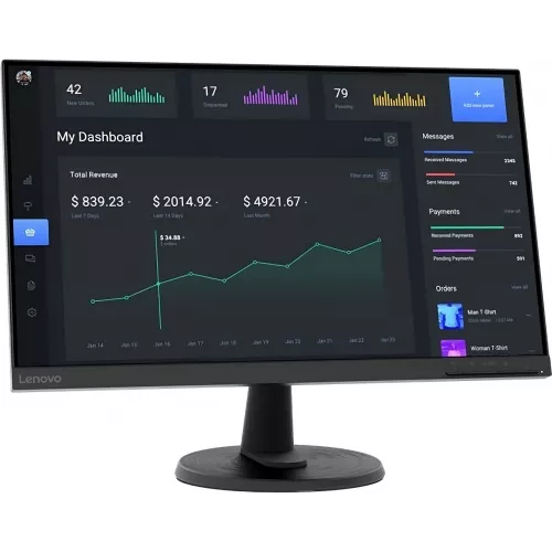 Монитор Lenovo 23.8" ThinkVision C24-40 черный VA 4ms 16:9 HDMI матовая 250cd 178гр/178гр 1920x1080 75Hz FreeSync VGA FHD 3.3кг