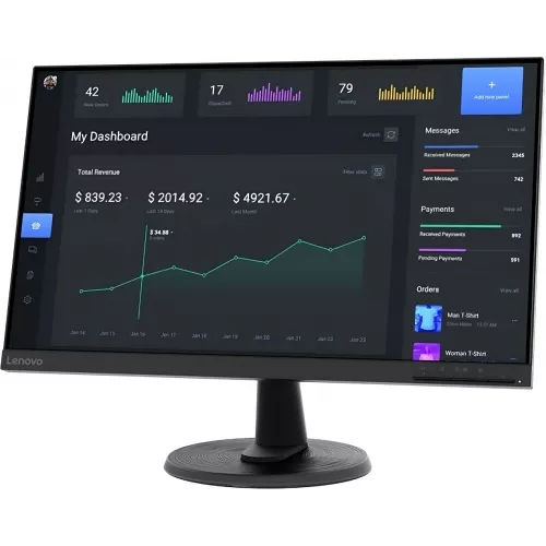 Монитор Lenovo 23.8" ThinkVision C24-40 черный VA 4ms 16:9 HDMI матовая 250cd 178гр/178гр 1920x1080 75Hz FreeSync VGA FHD 3.3кг