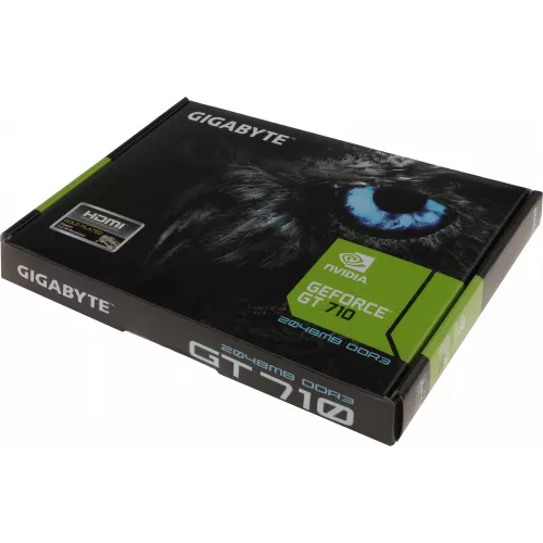 Видеокарта Gigabyte PCI-E 2.0 GV-N710D3-2GL 2.0 NVIDIA GeForce GT 710 2Gb 64bit DDR3 954/1600 DVIx1 HDMIx1 CRTx1 HDCP Ret low profile