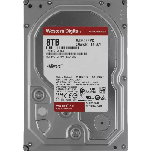 Жесткий диск WD SATA-III 8TB WD80EFPX NAS Red Plus (5640rpm) 256Mb 3.5"