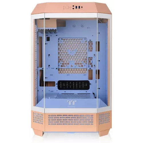 Корпус Thermaltake The Tower 300 Peach Fuzz розовый без БП mATX 8x120mm 6x140mm 2xUSB3.0 audio bott PSU
