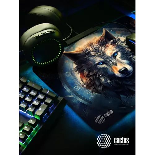 Коврик для мыши Cactus Wolf рисунок 400x300x3мм (CS-MP-PRO20XL)