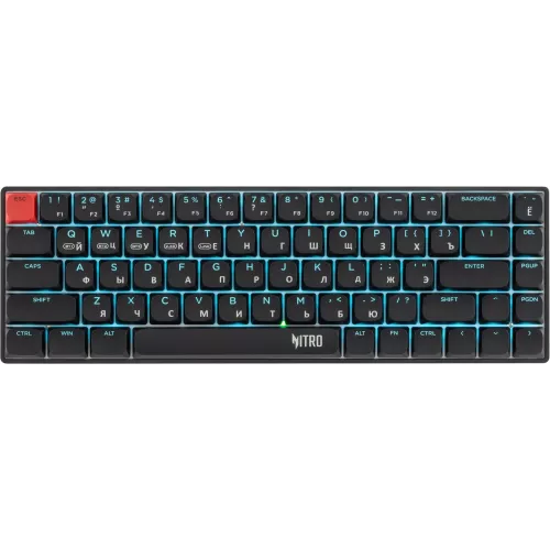 Клавиатура Acer Nitro OKR400 механическая черный USB беспроводная BT/Radio Multimedia for gamer LED (ZL.KBDEE.01A) кабель 1.5м
