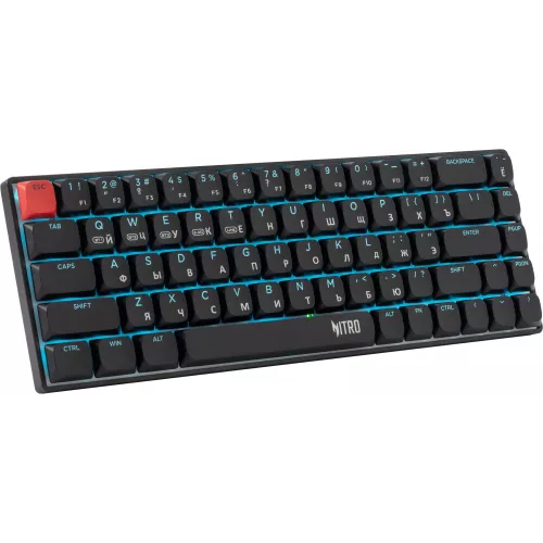 Клавиатура Acer Nitro OKR400 механическая черный USB беспроводная BT/Radio Multimedia for gamer LED (ZL.KBDEE.01A) кабель 1.5м