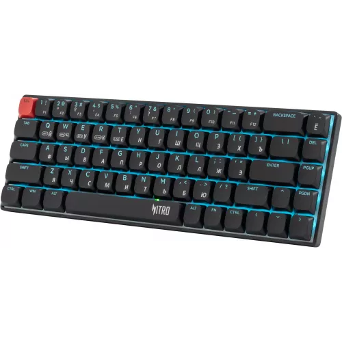Клавиатура Acer Nitro OKR400 механическая черный USB беспроводная BT/Radio Multimedia for gamer LED (ZL.KBDEE.01A) кабель 1.5м