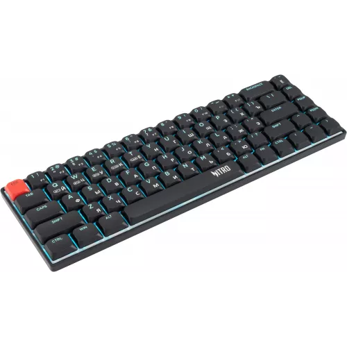 Клавиатура Acer Nitro OKR400 механическая черный USB беспроводная BT/Radio Multimedia for gamer LED (ZL.KBDEE.01A) кабель 1.5м