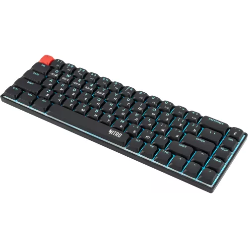 Клавиатура Acer Nitro OKR400 механическая черный USB беспроводная BT/Radio Multimedia for gamer LED (ZL.KBDEE.01A) кабель 1.5м