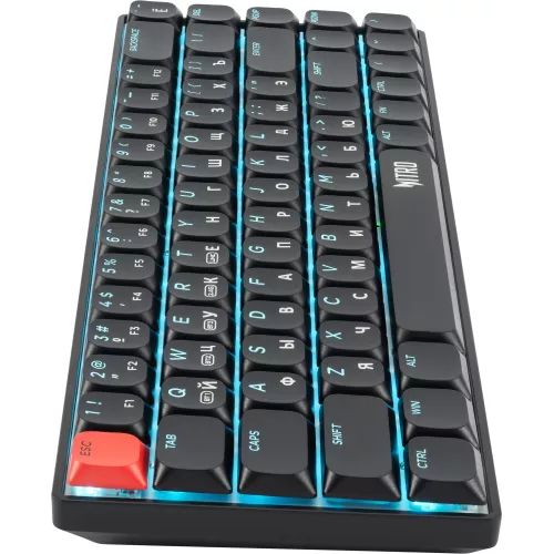 Клавиатура Acer Nitro OKR400 механическая черный USB беспроводная BT/Radio Multimedia for gamer LED (ZL.KBDEE.01A) кабель 1.5м