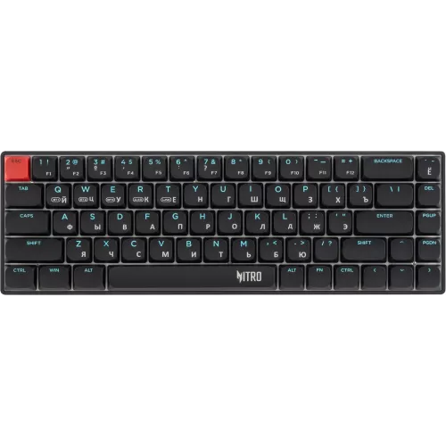 Клавиатура Acer Nitro OKR400 механическая черный USB беспроводная BT/Radio Multimedia for gamer LED (ZL.KBDEE.01A) кабель 1.5м