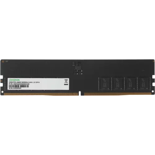 Память DDR5 32GB 5600MHz Digma DGMAD55600032D RTL PC5-44800 CL46 DIMM 288-pin 1.1В dual rank Ret