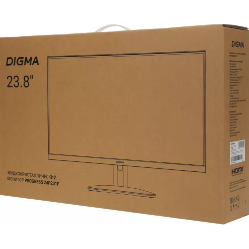 Монитор Digma 23.8" Progress 24P201F черный IPS LED 16:9 HDMI матовая 250cd 178гр/178гр 1920x1080 75Hz VGA FHD 2.95кг