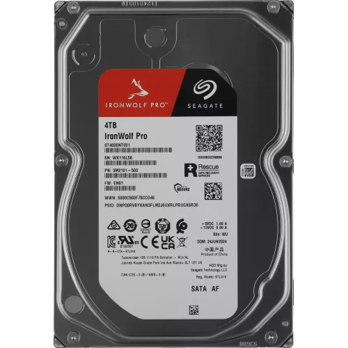 Жесткий диск Seagate SATA-III 4TB ST4000NT001 NAS Ironwolf Pro 512E (7200rpm) 256Mb 3.5"
