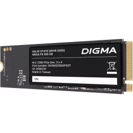 Накопитель SSD Digma PCIe 3.0 x4 256GB DGSM3256GP53T Mega P5 M.2 2280