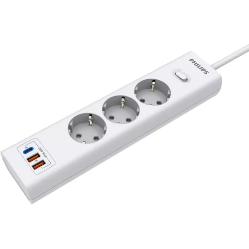 Сетевой фильтр Philips CHP4336WB/51 3м (3 розетки) белый (коробка)
