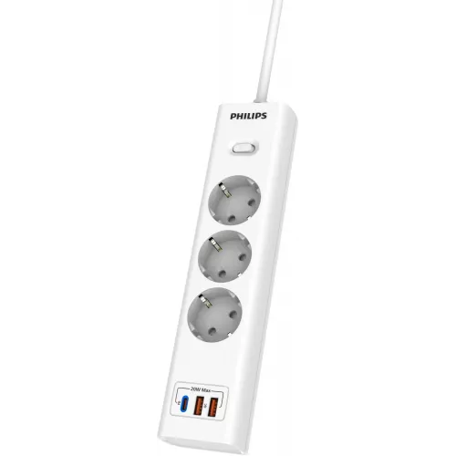 Сетевой фильтр Philips CHP4336WB/51 3м (3 розетки) белый (коробка)