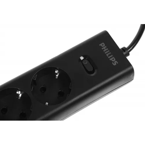 Сетевой фильтр Philips CHP8246BB/51 3м (4 розетки) черный (коробка)