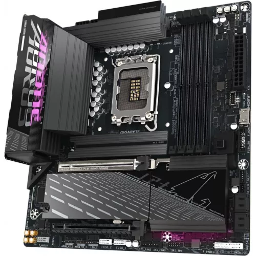 Материнская плата Gigabyte B860M AORUS ELITE WIFI6E Soc-1851 Intel B860 4xDDR5 mATX AC`97 8ch(7.1) 2.5Gg RAID+HDMI+DP