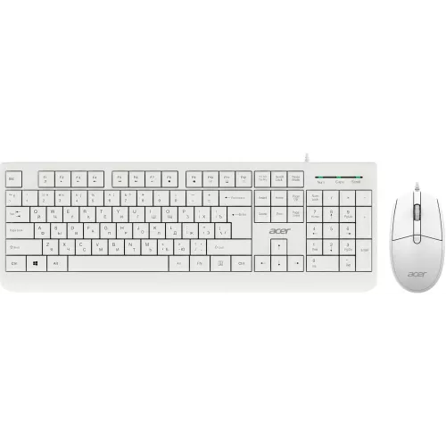Клавиатура + мышь Acer OCC400 клав:белый мышь:белый USB (ZL.ACCCC.014)