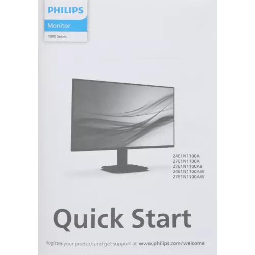 Монитор Philips 23.8" E Line 24E1N1100AW белый IPS LED 16:9 HDMI M/M матовая 1300:1 250cd 178гр/178гр 1920x1080 100Hz VGA FHD 2.51кг