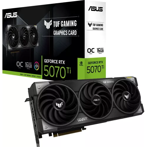Видеокарта Asus PCI-E 5.0 TUF-RTX5070TI-O16G-GAMING NVIDIA GeForce RTX 5070TI 16Gb 256bit GDDR7 2588/28000 HDMIx2 DPx3 HDCP Ret