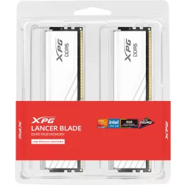 Память DDR5 2x16GB 6400MHz A-Data AX5U6400C3216G-DTLABRWH XPG Lancer Blade RGB RTL Gaming PC5-51200 CL32 DIMM ECC 288-pin 1.4В kit dual rank с радиатором Ret