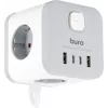 Сетевой удлинитель Buro BU-PC3.1UС-W 1.5м (3 розетки) белый (коробка)