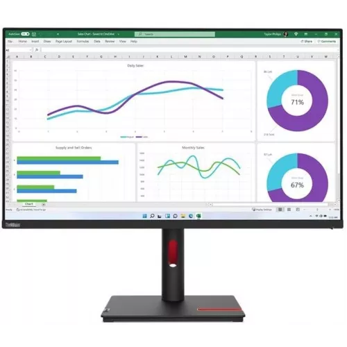 Монитор Lenovo 31.5" ThinkVision T32h-30 черный IPS LED 4ms 16:9 HDMI матовая HAS Piv 1000:1 350cd 178гр/178гр 2560x1440 60Hz DP Quad 2K (1440p) USB 9.9кг