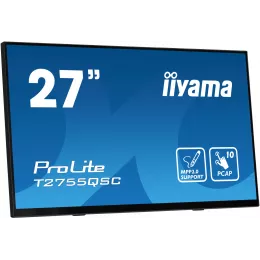Монитор Iiyama 27" ProLite T2755QSC-B1 черный IPS LED 16:9 HDMI M/M глянцевая 400cd 178гр/178гр 2560x1440 75Hz DP WQ HD 2K (1440p) USB Touch 5.8кг
