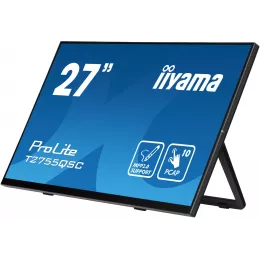Монитор Iiyama 27" ProLite T2755QSC-B1 черный IPS LED 16:9 HDMI M/M глянцевая 400cd 178гр/178гр 2560x1440 75Hz DP WQ HD 2K (1440p) USB Touch 5.8кг
