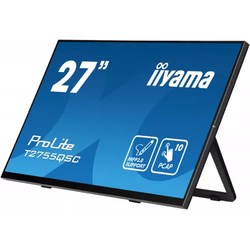Монитор Iiyama 27" ProLite T2755QSC-B1 черный IPS LED 16:9 HDMI M/M глянцевая 400cd 178гр/178гр 2560x1440 75Hz DP WQ HD 2K (1440p) USB Touch 5.8кг