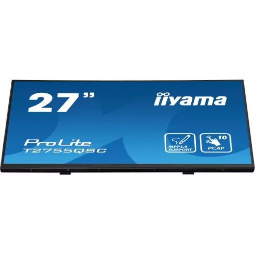 Монитор Iiyama 27" ProLite T2755QSC-B1 черный IPS LED 16:9 HDMI M/M глянцевая 400cd 178гр/178гр 2560x1440 75Hz DP WQ HD 2K (1440p) USB Touch 5.8кг