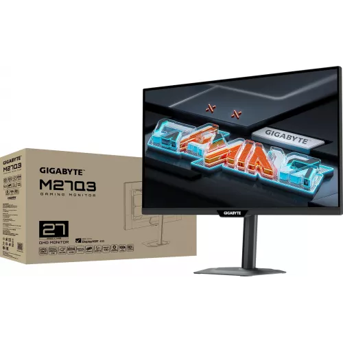 Монитор Gigabyte 27" M27Q3 черный IPS LED 16:9 HDMI полуматовая HAS Piv 1000:1 400cd 178гр/178гр 2560x1440 300Hz DP 2K USB 6.48кг