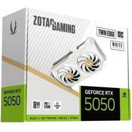Видеокарта Zotac PCI-E 5.0 RTX 5050 TWIN EDGE OC WHITE ED 8GB NVIDIA GeForce RTX 5050 8Gb 128bit GDDR6 2602/20000 HDMIx1 DPx3 HDCP Ret