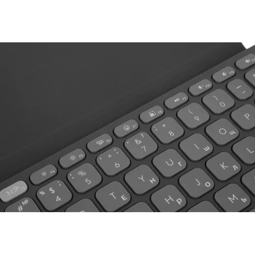 Клавиатура Logitech Keys-To-Go 2 графитовый/черный беспроводная BT slim Multimedia для ноутбука (920-012999)