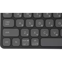 Клавиатура Logitech Keys-To-Go 2 графитовый/черный беспроводная BT slim Multimedia для ноутбука (920-012999)