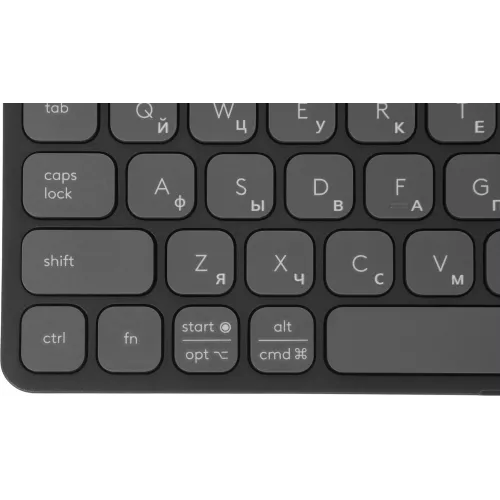 Клавиатура Logitech Keys-To-Go 2 графитовый/черный беспроводная BT slim Multimedia для ноутбука (920-012999)