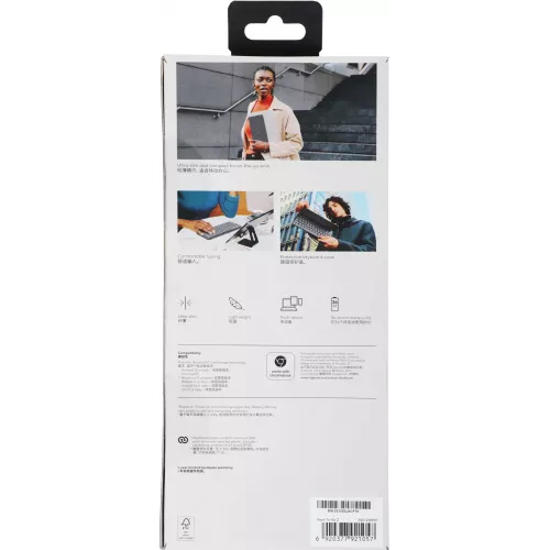 Клавиатура Logitech Keys-To-Go 2 графитовый/черный беспроводная BT slim Multimedia для ноутбука (920-012999)