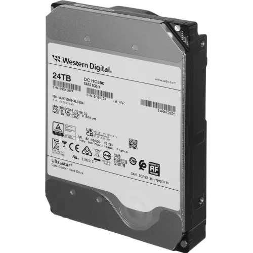 Жесткий диск WD SATA-III 24TB 0F65101/0F62821/0F62819 WUH722424ALE604 Server Ultrastar DC HC580 (7200rpm) 512Mb 3.5"
