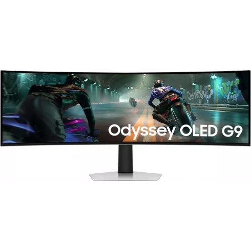 Монитор Samsung 49" Odyssey OLED G9 S49DG910SIXCI серебристый OLED LED 32:9 HDMI полуматовая HAS 250cd 178гр/178гр 5120x1440 144Hz FreeSync Premium Pro DP USB 12.9кг