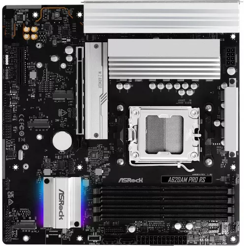 Материнская плата Asrock A620AM Pro RS Socket AM5 AMD A620A 4xDDR5 mATX AC`97 8ch(7.1) 2.5Gg RAID+HDMI+DP