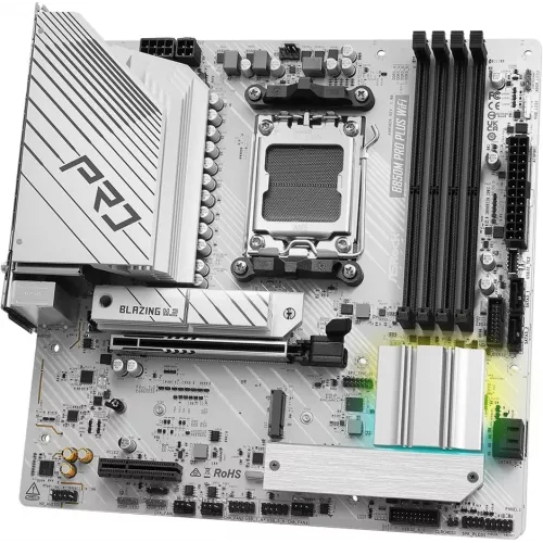 Материнская плата Asrock B850M Pro Plus WiFi Socket AM5 AMD B850 4xDDR5 mATX AC`97 8ch(7.1) 2.5Gg RAID+HDMI+DP