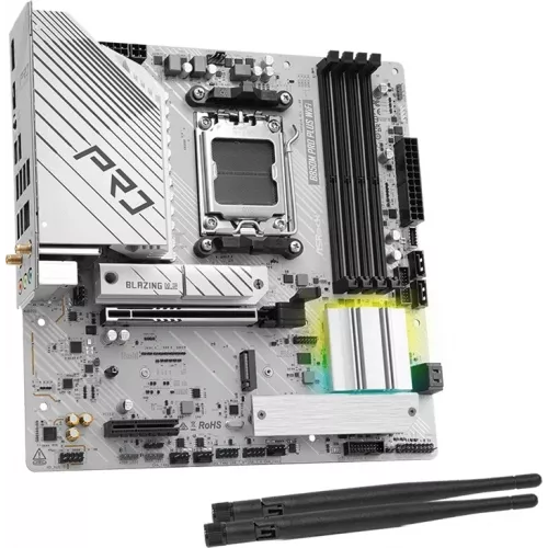 Материнская плата Asrock B850M Pro Plus WiFi Socket AM5 AMD B850 4xDDR5 mATX AC`97 8ch(7.1) 2.5Gg RAID+HDMI+DP